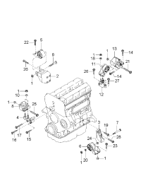 0K55239050-RUBBER-ENG. MTG, NO.2