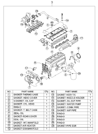 K0AJ110270-GASKET KIT-ENGINE OVERHAUL