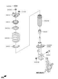 54651C5200-STRUT ASSY-FR LH