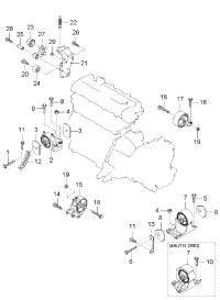 2484038012-Pulley, Tensioner, Belt, Timing, Assy, 2.5/2.7L
