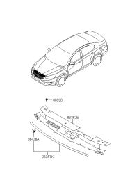 863573R500-STRIP ASSY-FR BUMPER UPR