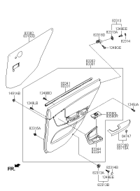 83301QD000RU-PANEL COMPL-REAR DOOR TRIM,LH