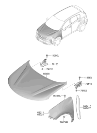 66311H3500-PANEL-FENDER LH