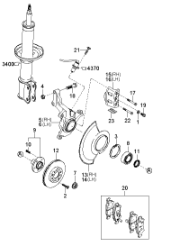 4K52Y49980-Caliper w/bush fr rh