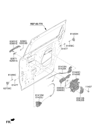 81410R0010-LATCH ASSY-RR DR RR,LH