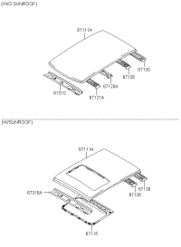 6713422000-RAIL-ROOF CTR NO.2