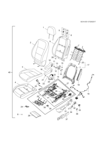 95078045-Headrest (45 parts) (black)