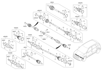 49560G2000-BEARING BRACKET & SHAFT ASSY