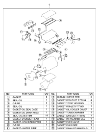K0AH110270A-GASKET KIT-ENGINE OVERHAUL