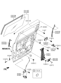 83450A9010-MOTOR ASSY-POWER WDO REG RR,LH