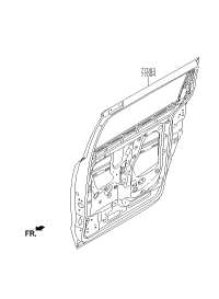 77004A9000-PANEL ASSY-REAR DOOR,RH