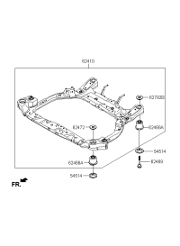 624000C000-CROSSMEMBER ASSY-FR