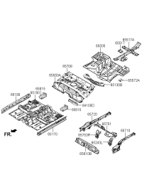 658501G300-CROSSMEMBER ASSY-RR*