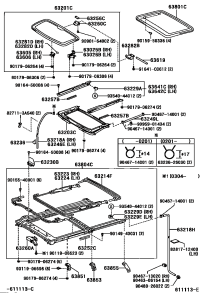 6380428020B0-HOUSING SUB-ASSY, REAR SLIDE ROOF
