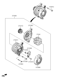 373002F300-ALTERNATOR, 12V 80A 4PK, TOYOTA