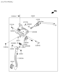 32802H3000-PEDAL ASSY-CLUTCH