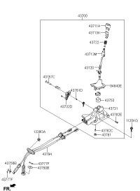 437004X100-LEVER COMPLETE-GEAR SHIFT