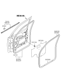 0K5CA58760-W/STRIP-FR DR BODY SIDE RH