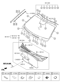 86110D6010-GLASS ASSY-WINDSHIELD