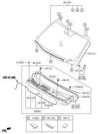 861104T500-GLASS ASSY-WINDSHIELD