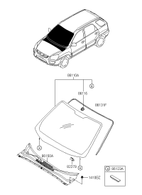 8611003010-GLASS ASSY-WINDSHIELD