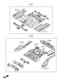 657101F000-MEMBER ASSY-REAR FLOOR SIDE,LH