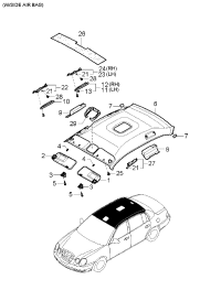 853403F500NF-HANDLE ASSY-ROOF ASSIST REAR,R