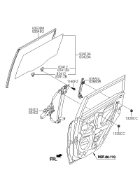 834012X000-REGULATOR ASSY-RR DR WDO LH