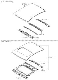671211X000-RAIL ASSY-ROOF FR