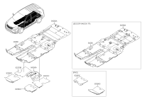 842802P205WK-CARPET ASSY-RR FLOOR