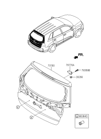 737002P540-PANEL ASSY-TAIL GATE