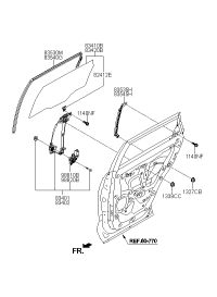 83420C0000-GLASS ASSY-REAR DOOR,RH
