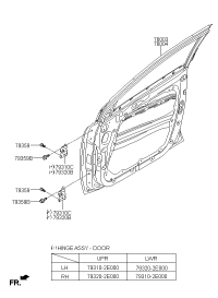 76003H3000-Door assy-front lh