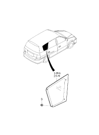 0K2FB63960-GLASS & MLDG ASSY-QT