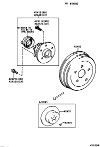 4241020190-HUB & BEARING ASSY