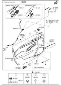 GW6T58334-Cover, front door open handle, inner rh