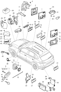 95863721300-Bracket assy-luggage floor