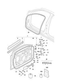 L8V5837911B-Weatherstrip, outer door (self-adhesive)