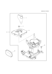 9072416-Knob assy-a/t control rod