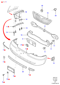 LK4S718A100AA-GRILLE ASSY-REAR COOLER,OUTLET