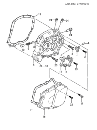 5493683-Support (5492327 parts), transmission housing center (4.307)