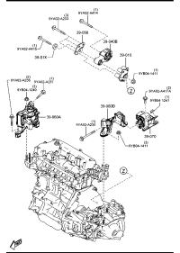 BKC939060-RUBBER NO.3,ENG.MTG