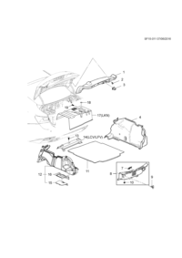 84026664-Garnish, trunk lid inside (black)