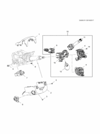 20995409-Lid, steering column, upper