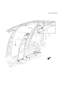39036813-Garnish, center pillar (w/air bag) (incl. 12)