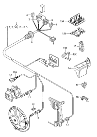 L4B1971725C-Wiring harness, for compressor & electric fan