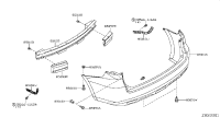 850222FL0H-BUMPER SET REAR SEDAN
