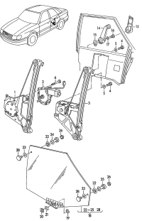 4B0959801C-Window regulator motor