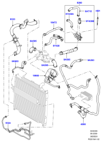 LR015351-RADIATOR HOSE W124/E200/E220