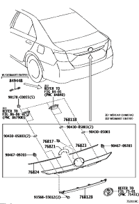 7681106926-GARNISH, LUGGAGE COMPARTMENT DOOR, OUTSIDE